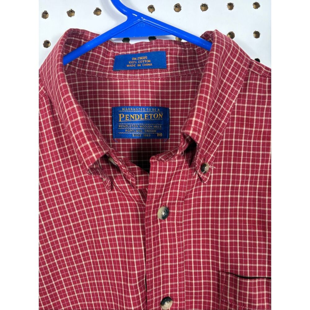 Pendleton plaid button down shirt size M - image 4